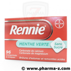 Rennie Menthe Verte Sans Sucre Boite De Comprim S