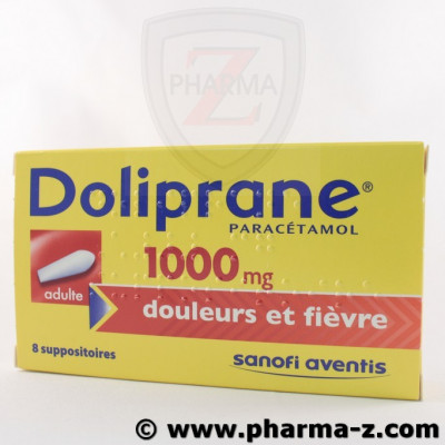 DOLIPRANE ADULTES 1000 mg, suppositoire