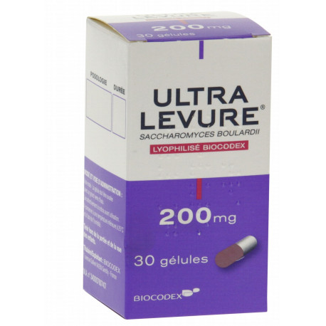 Ultra levure 200 mg boite 30