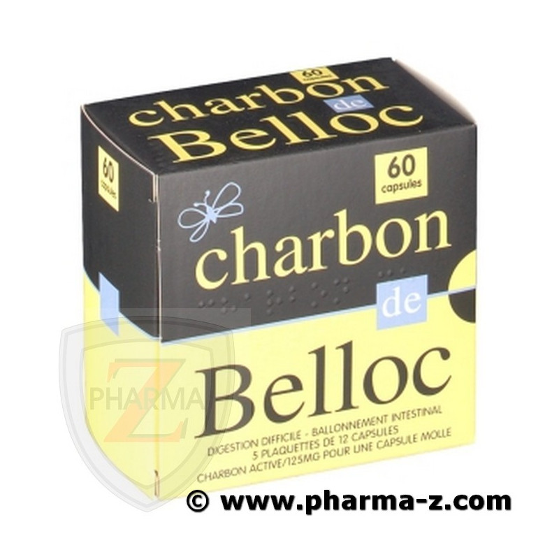 Digestion & Ballonnements: Charbon de Belloc 36 Capsules