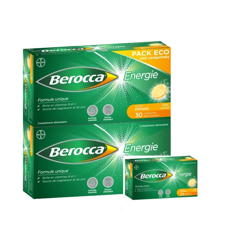 Berocca Plus Bayer 15 Comprimés Effervescents - Pharmacie Loreto