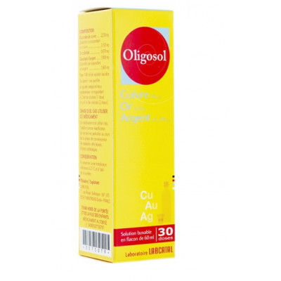 Oligosol Cuivre Or Argent 60ml