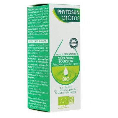 Huile Essentielle Geranium Bourbon BIO Phytosun 10ml