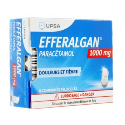 Efferalgan 1 Gr Boîte de 8 Comprimés