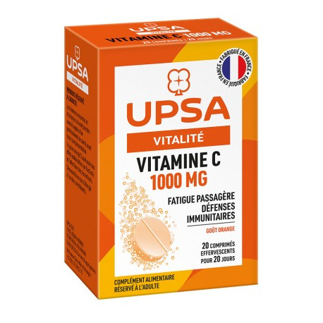 Upsa Vitamine C 1000mg 20 comprimés effervescents