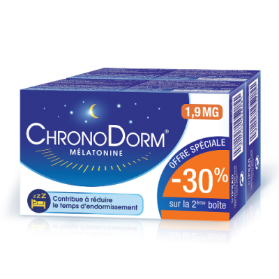 Chronodorm 1,9 mg Mélatonine Lot de 2 boites