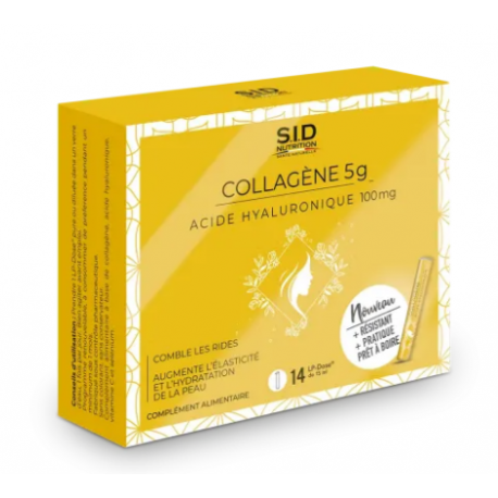 SID Nutrition Collagène 5g Acide Hyaluronique 100mg 14 LP doses