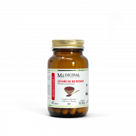 Médicinal Levure de Riz Rouge 60 gélules
