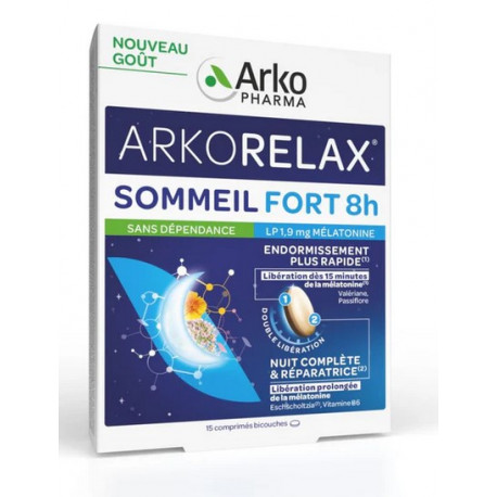 Arkorelax Fort 8H 15 comprimés