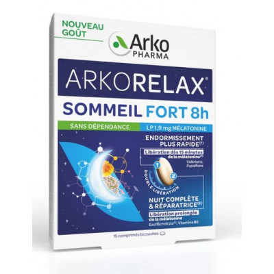 Arkorelax Fort 8H 15 comprimés