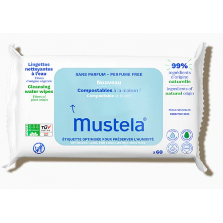 Mustela Lingettes à l'eau x 60